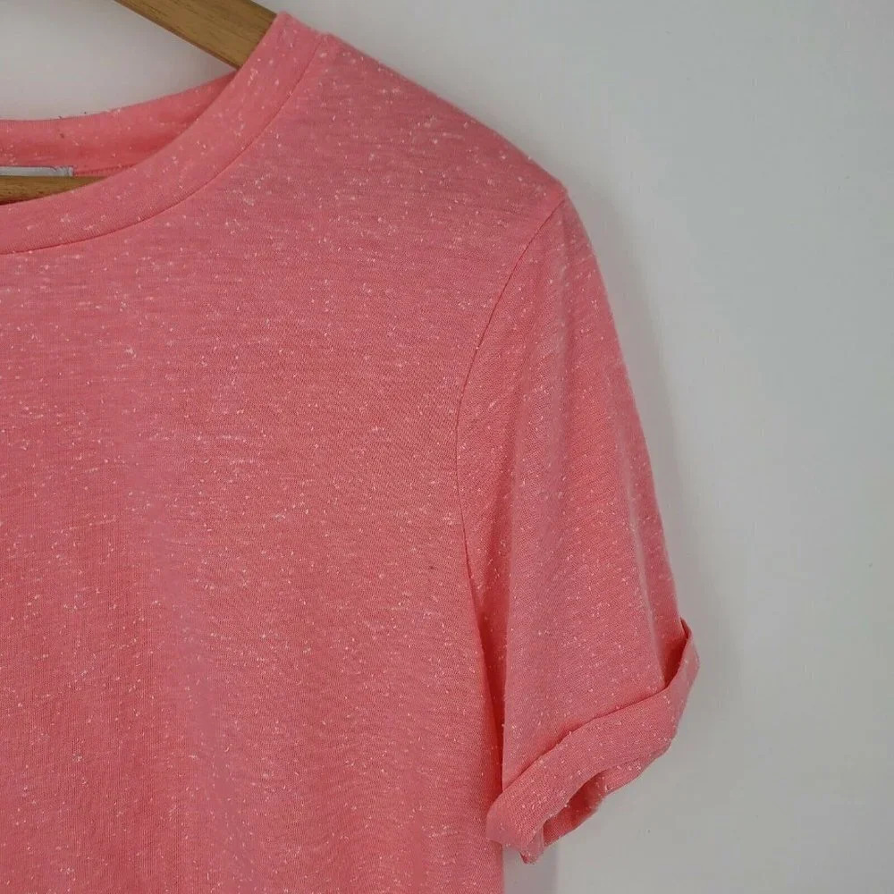 Cotton Emporium Short Sleeve Speckled Pink T-Shirt - Picture 4 of 8
